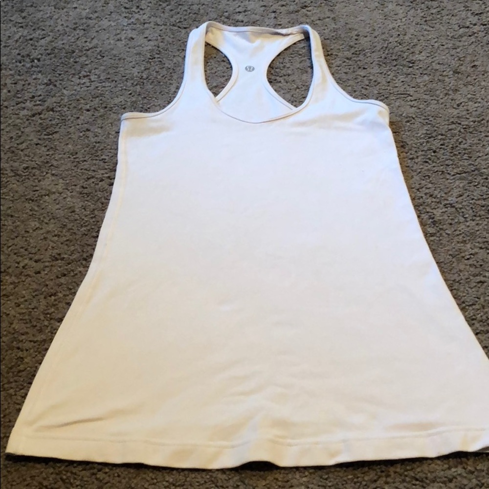 Very light pink LULU workout tank!